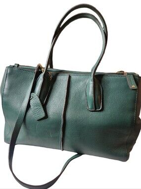 Tods D Styling Green Leather  ShopperTote - Classic Women's Shoulder Bag